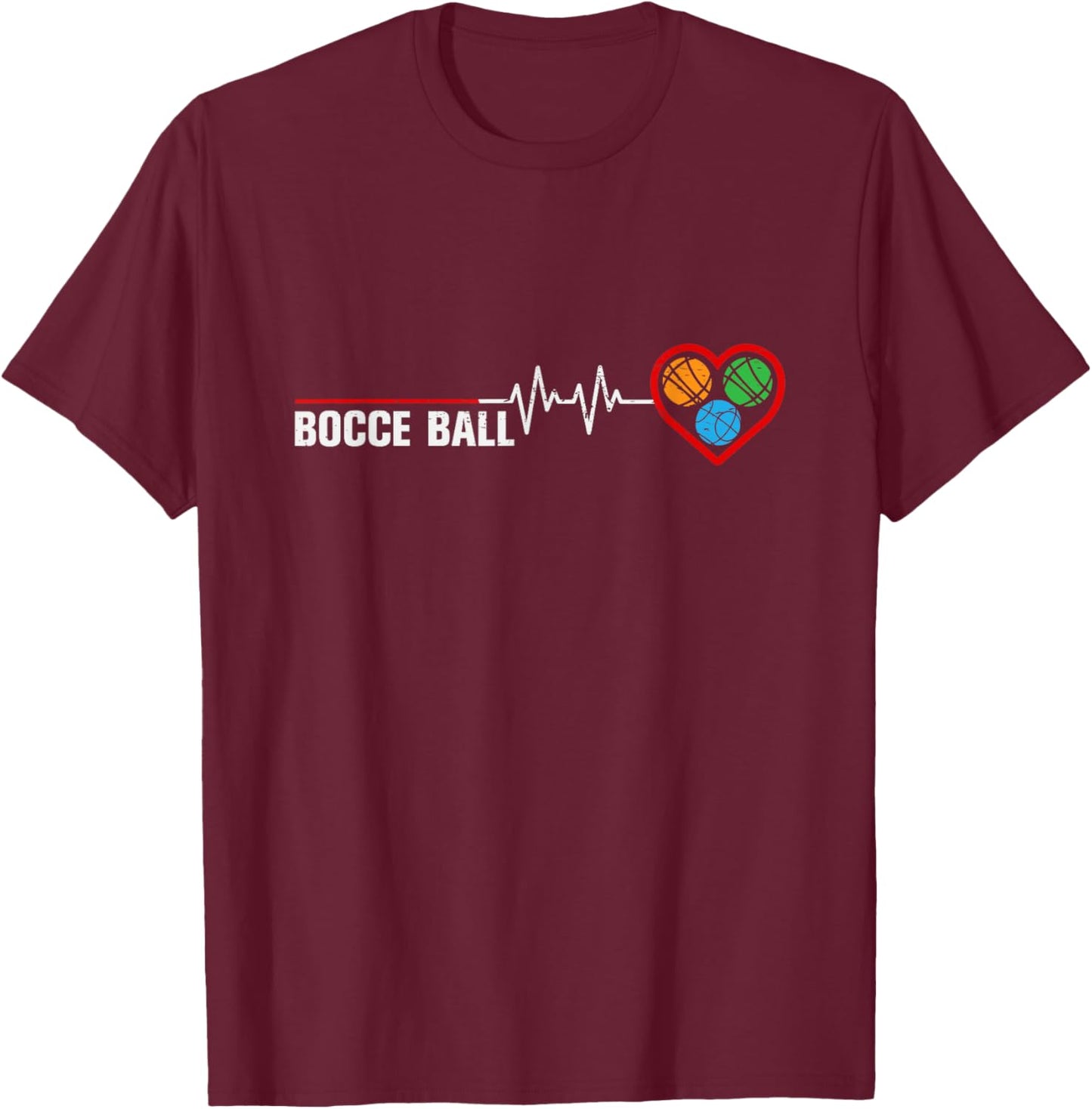 Vintage Bocce Player - Bocce Ball Fans - Bocce Ball Player T-Shirt - T-Shirt | Maroon