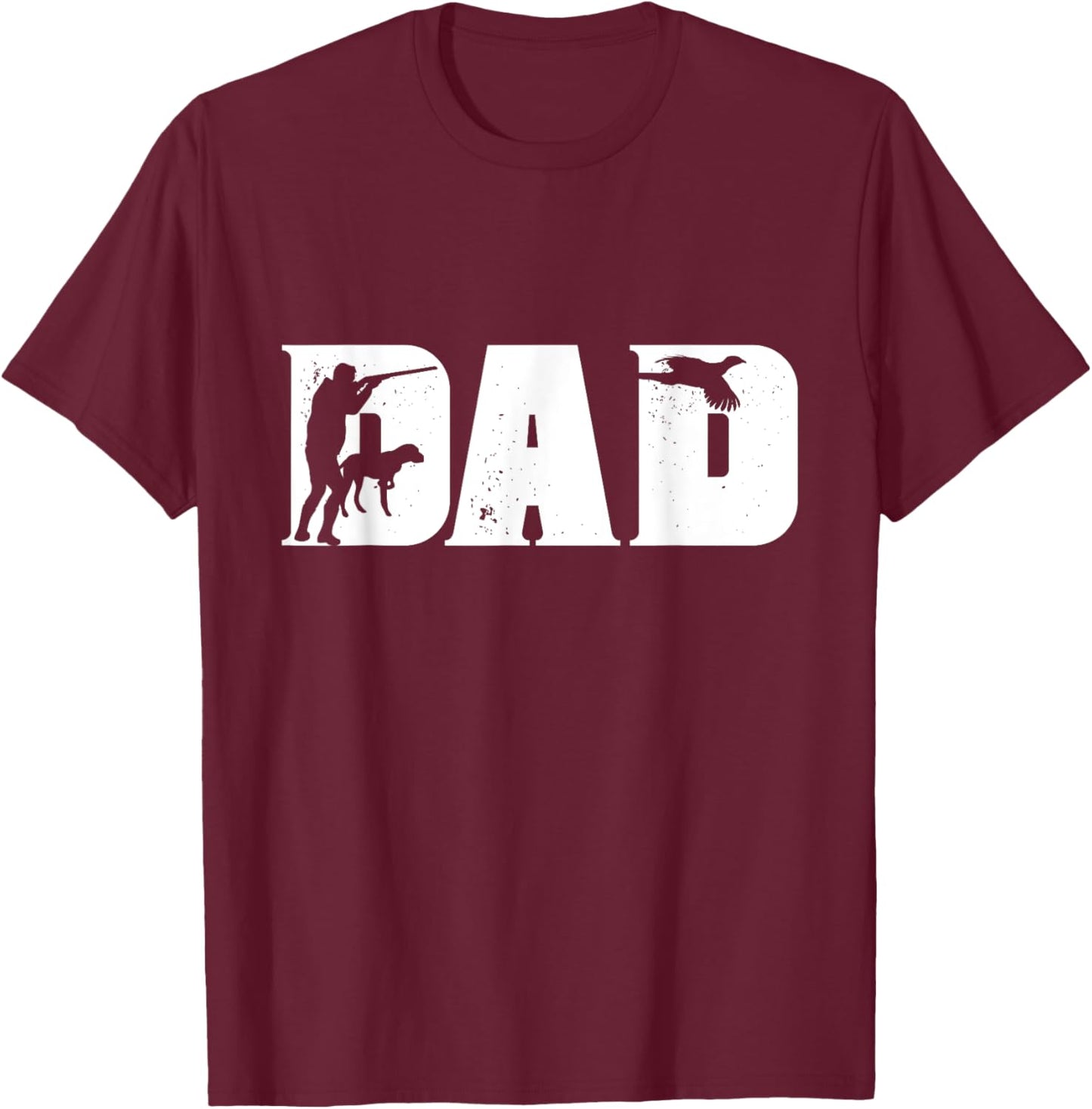 Pheasant Hunting Bird Hunter Hunting Dad Father T-Shirt - T-Shirt | Maroon