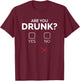 Are You Drunk Check the Box T-Shirt - T-Shirt | Maroon