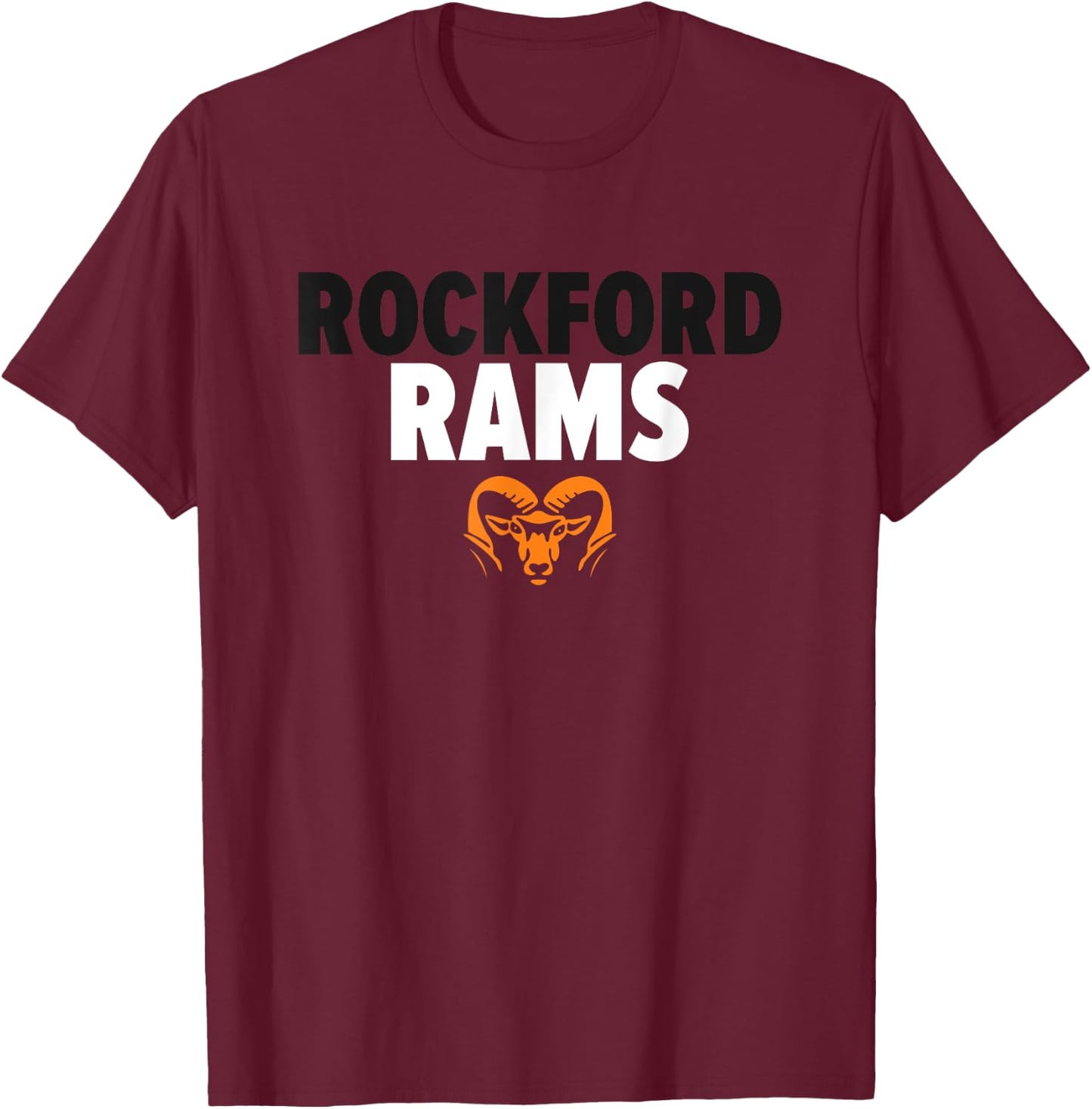 Rockford Rams Logo Bold HS T-Shirt - T-Shirt | Maroon