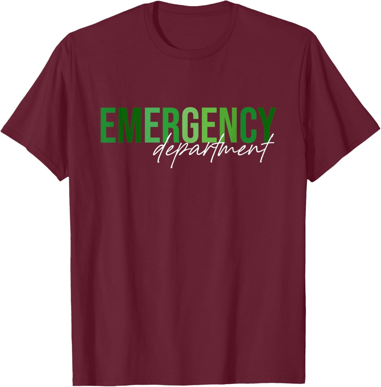 Emergency Department St Patricks Day Emergency Room Nurse T-Shirt - T-Shirt | Maroon