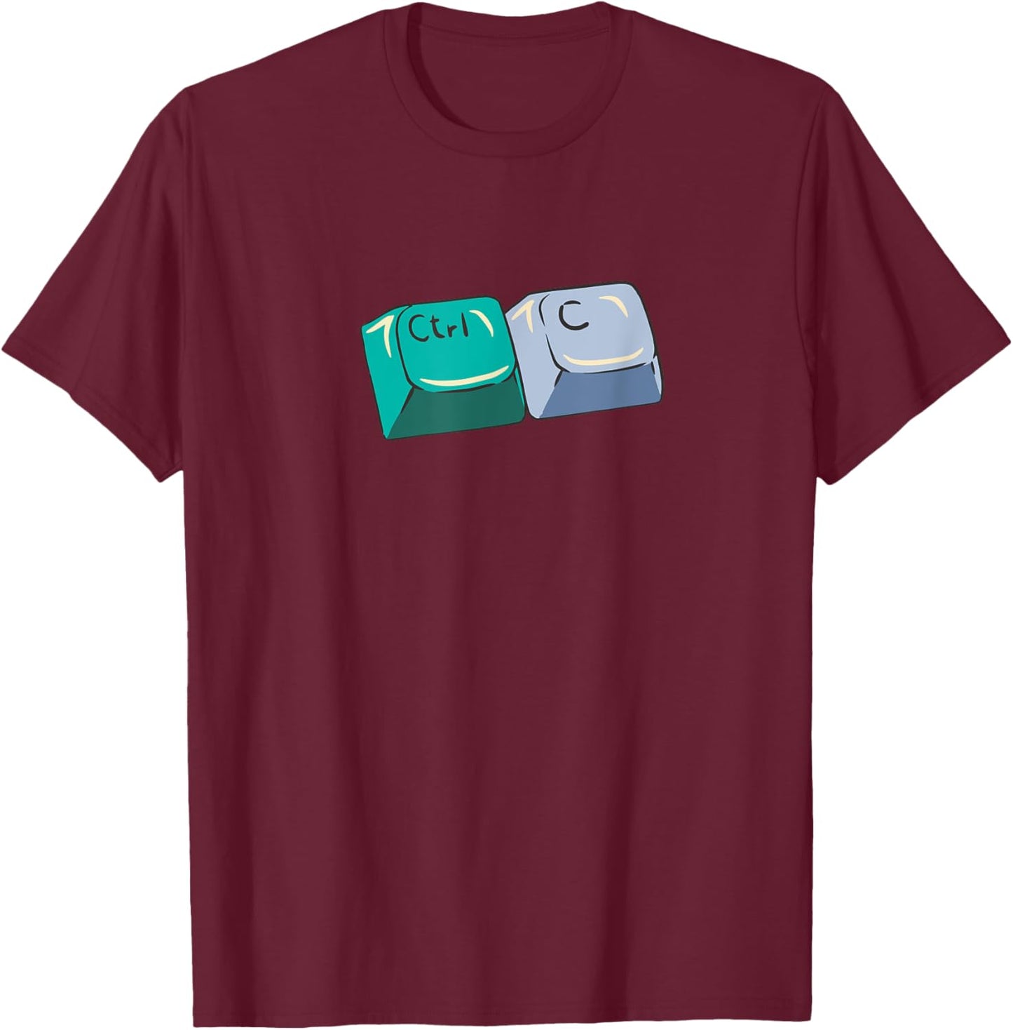 CTRL C matches Control V Funny Matching Parent Child Meme T-Shirt - T-Shirt | Maroon