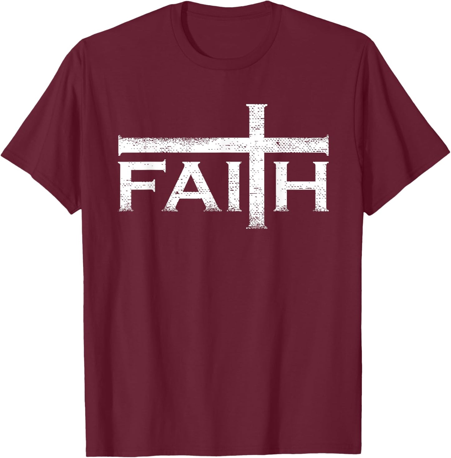 Christian Faith And Cross Jesus Believer Gift Women T-Shirt - T-Shirt | Maroon