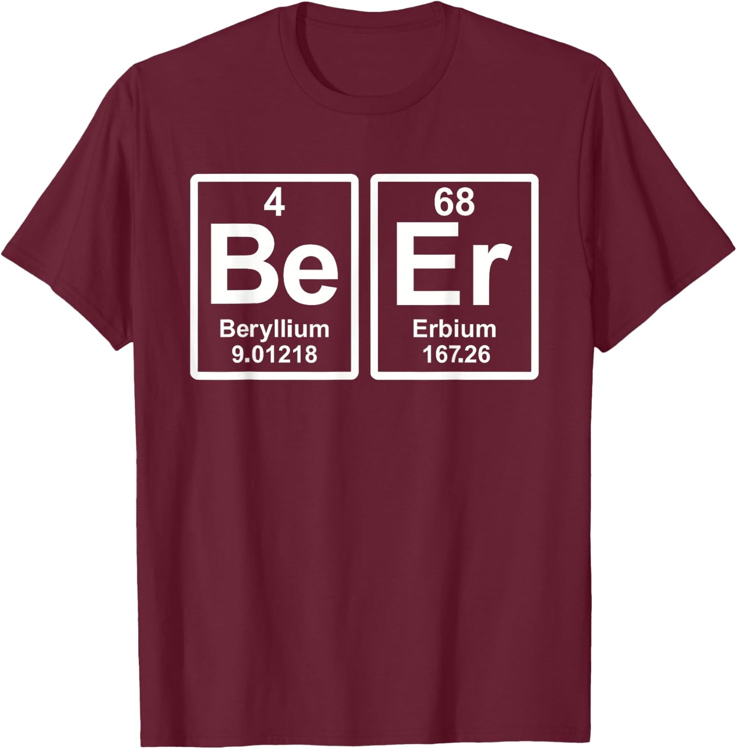 Beer periodic table T-Shirt - T-Shirt | Maroon