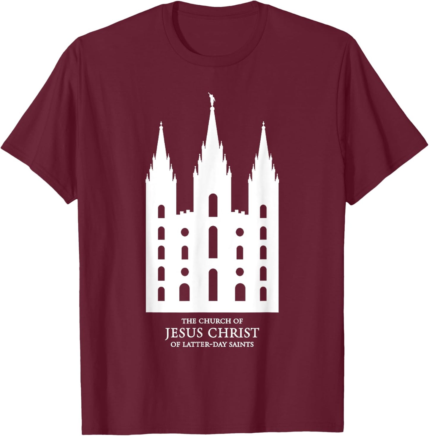 Mormon Latter-day Saints Temple - Salt Lake City, Utah T-Shirt - T-Shirt | Maroon