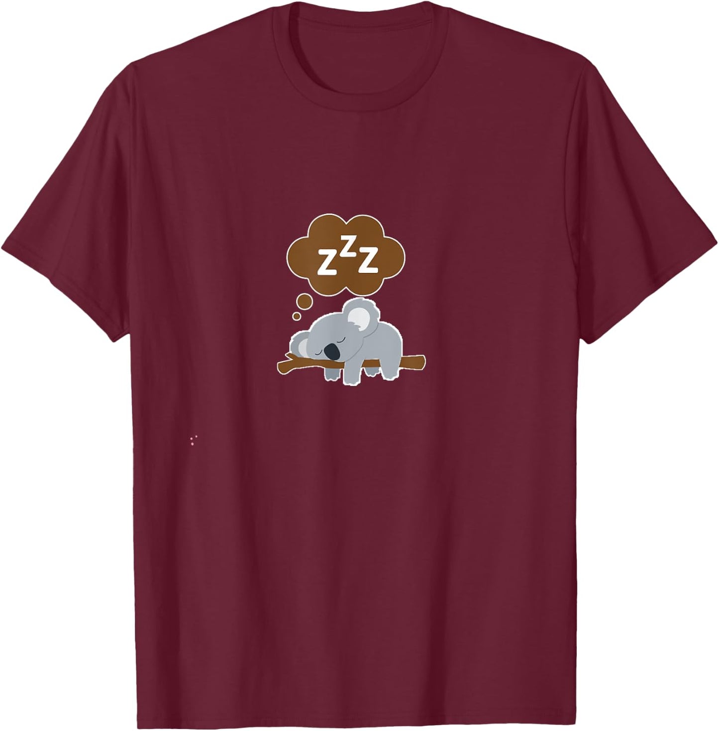 Cute Koala Shirt - Sleeping Koala Bear - Gift Men Women Kids T-Shirt - T-Shirt | Maroon