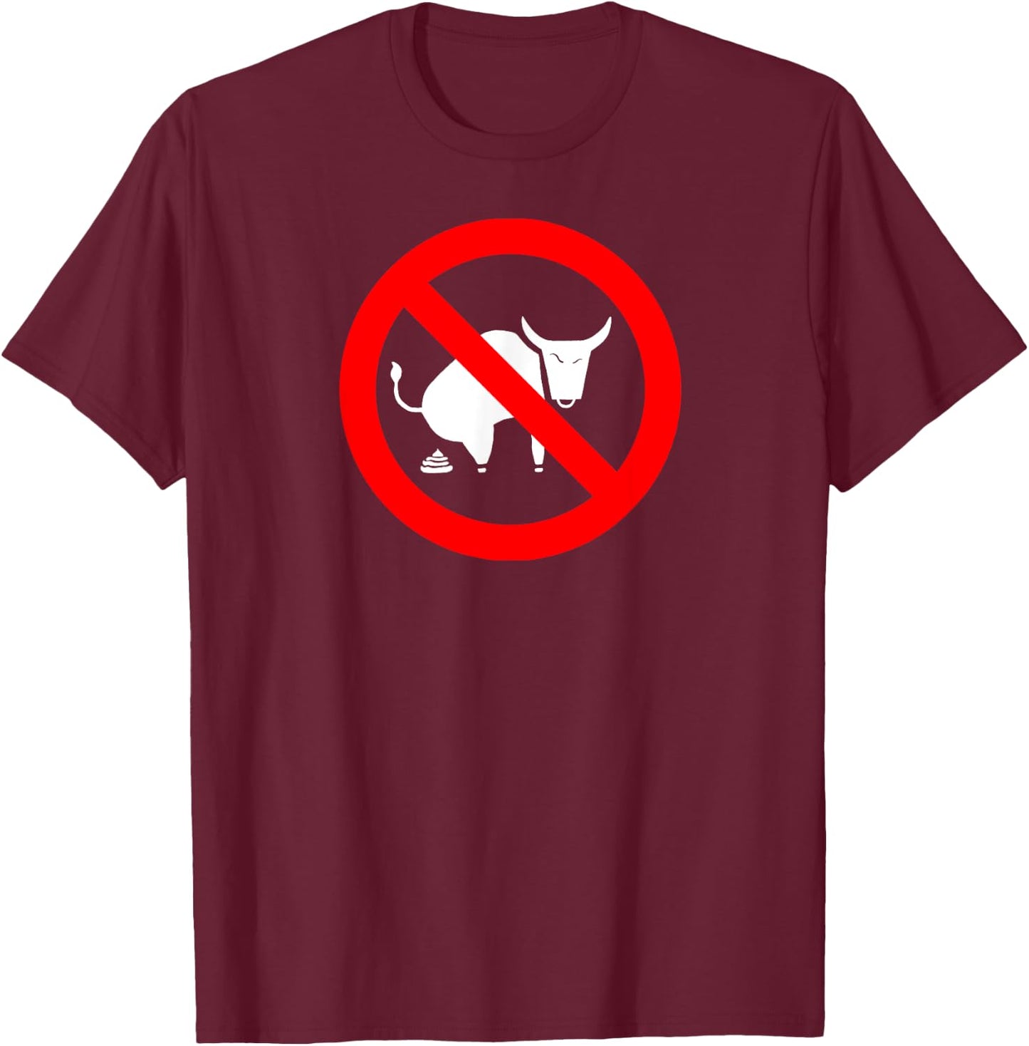 No Bullshit Teez -Adults Black Cotton Blend Short Sleeve Small T-Shirt - T-Shirt | Maroon