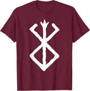 Signs and Symbols Men's Black Viking Rune T-Shirt - T-Shirt | Maroon