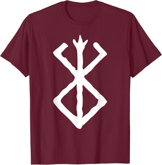 Signs and Symbols Men's Black Viking Rune T-Shirt - T-Shirt | Maroon