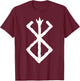 Signs and Symbols Men's Black Viking Rune T-Shirt - T-Shirt | Maroon