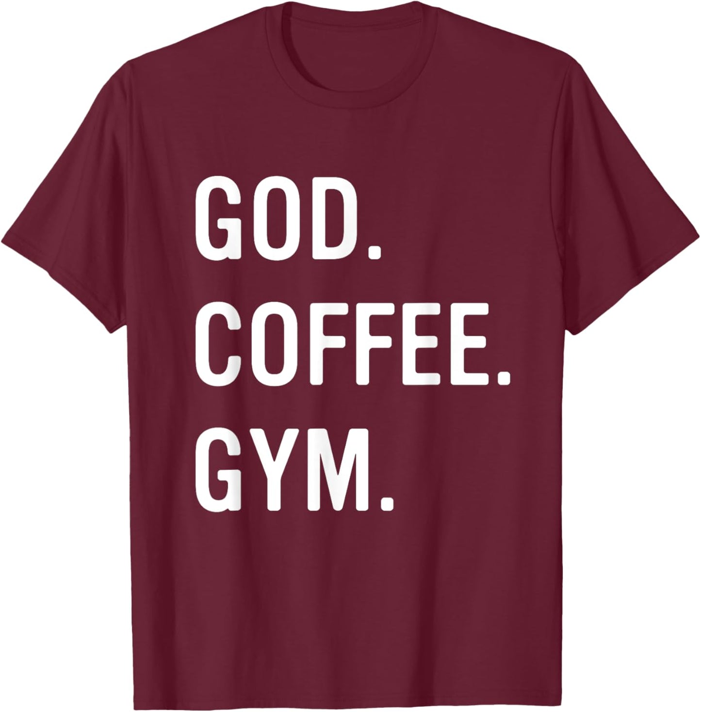 Christian God Coffee Gym Workout Women T-Shirt - T-Shirt | Maroon