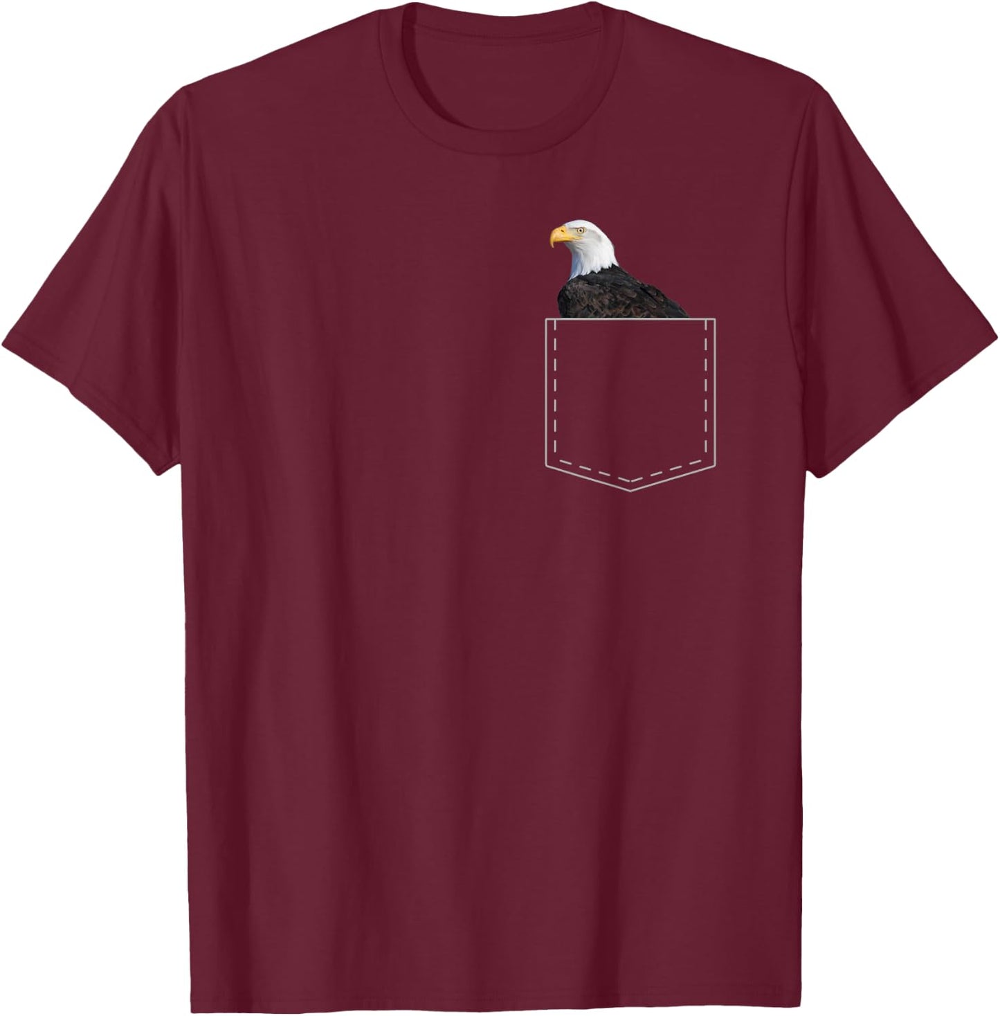 Bald Eagle Lover Gift Pocket Bird Of Prey Women Kids T-Shirt - T-Shirt | Maroon