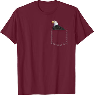 Bald Eagle Lover Gift Pocket Bird Of Prey Women Kids T-Shirt - T-Shirt | Maroon