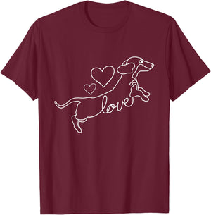 Love Dachshund Wiener Dog Lover Pet Trainer Breeder T-Shirt - T-Shirt | Maroon