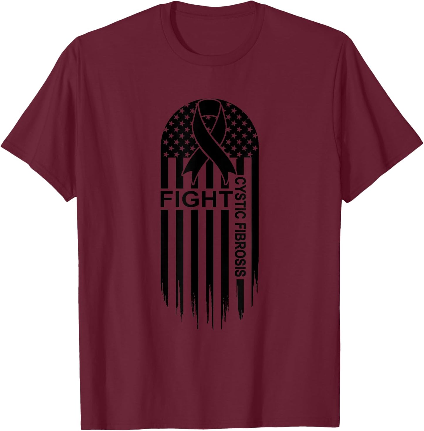 Cystic Fibrosis Awareness Pulmonary Fibrosis Pulmonologist T-Shirt - T-Shirt | Maroon