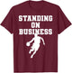 Basketball Men Standing On Business Basketball Team School T-Shirt - T-Shirt | Maroon