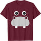 Kawaii Hippo Face Easy Animal Costume T-Shirt - T-Shirt | Maroon