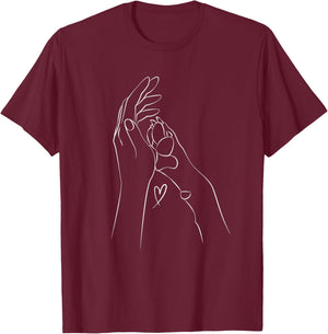 Dog And People Punch Hand Dog Friendship Fist Bump Dog's Paw T-Shirt - T-Shirt | Maroon