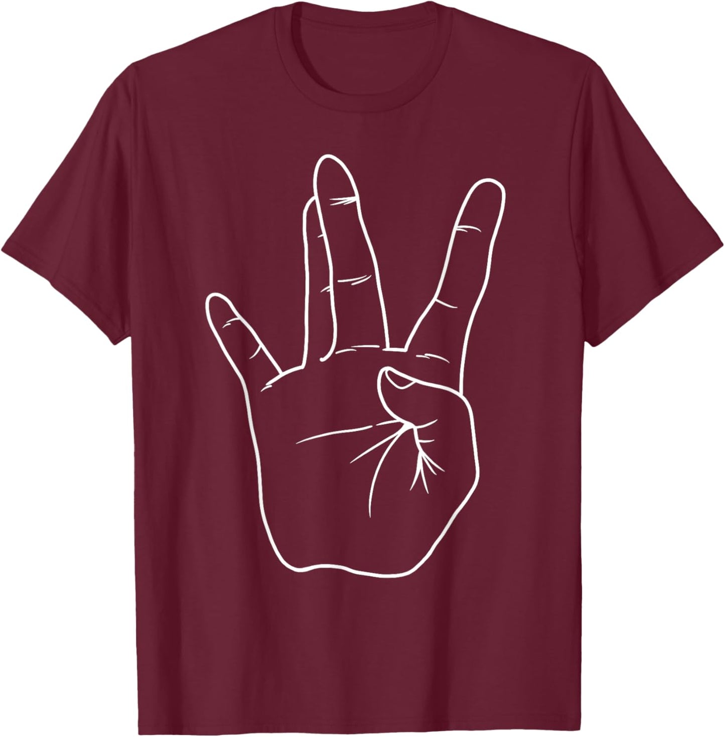 Westside West Coast Hip Hop Hand Sign Old School T-Shirt - T-Shirt | Maroon