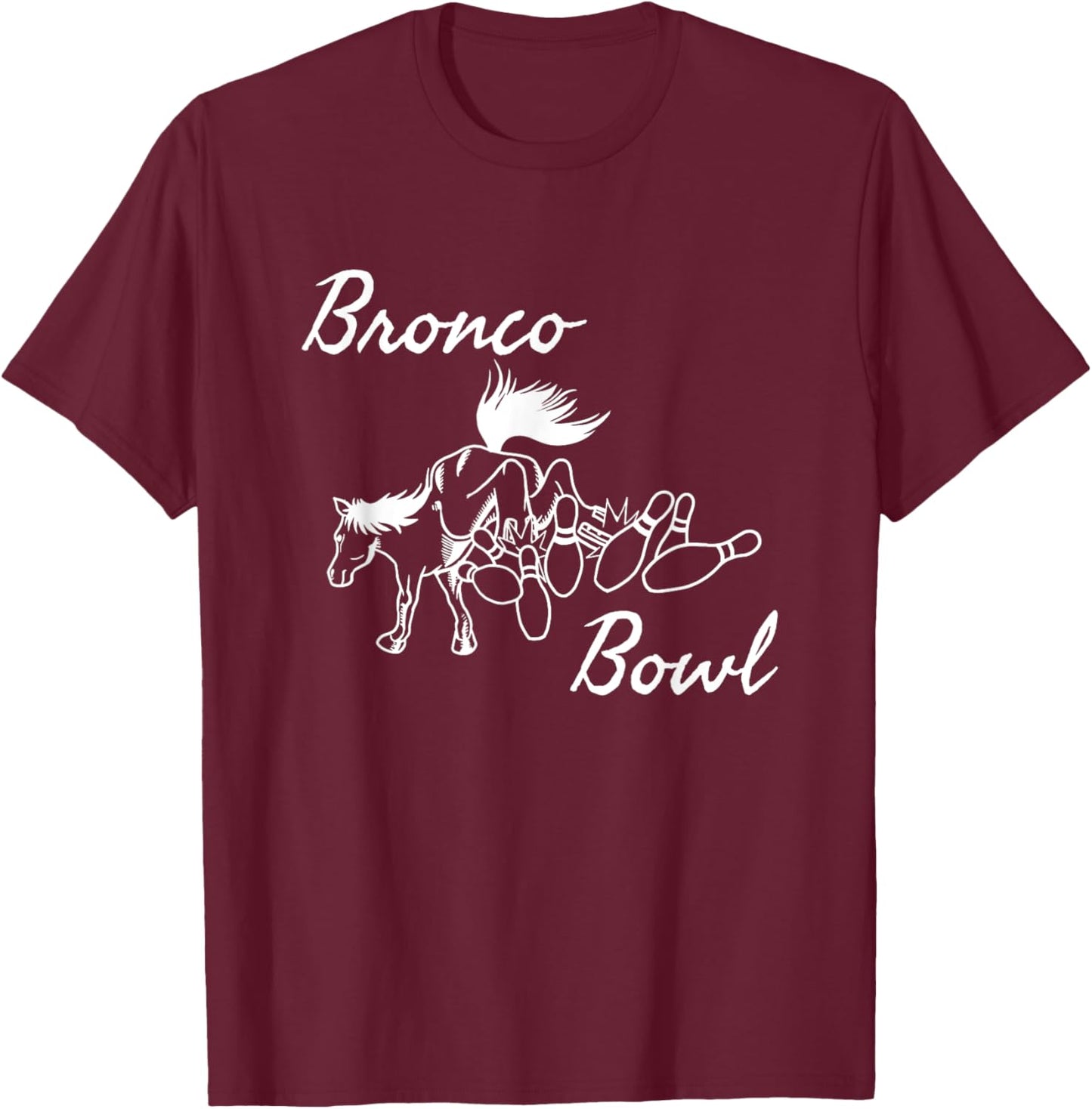 Vintage Dallas Bronco Bowl T-Shirt - T-Shirt | Maroon
