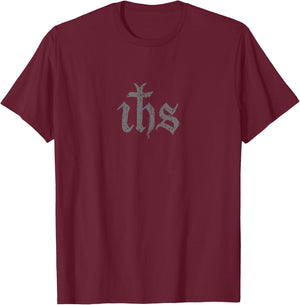 IHS Christogram symbol Christ Jesus Catholic Christian T-Shirt - T-Shirt | Maroon