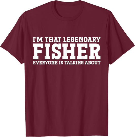 Fisher Personal Name Funny Fisher T-Shirt - T-Shirt | Maroon