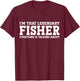 Fisher Personal Name Funny Fisher T-Shirt - T-Shirt | Maroon