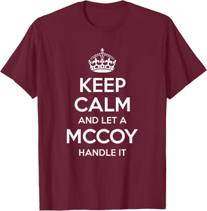 MCCOY Funny Surname Family Tree Birthday Reunion Gift T-Shirt - T-Shirt | Maroon