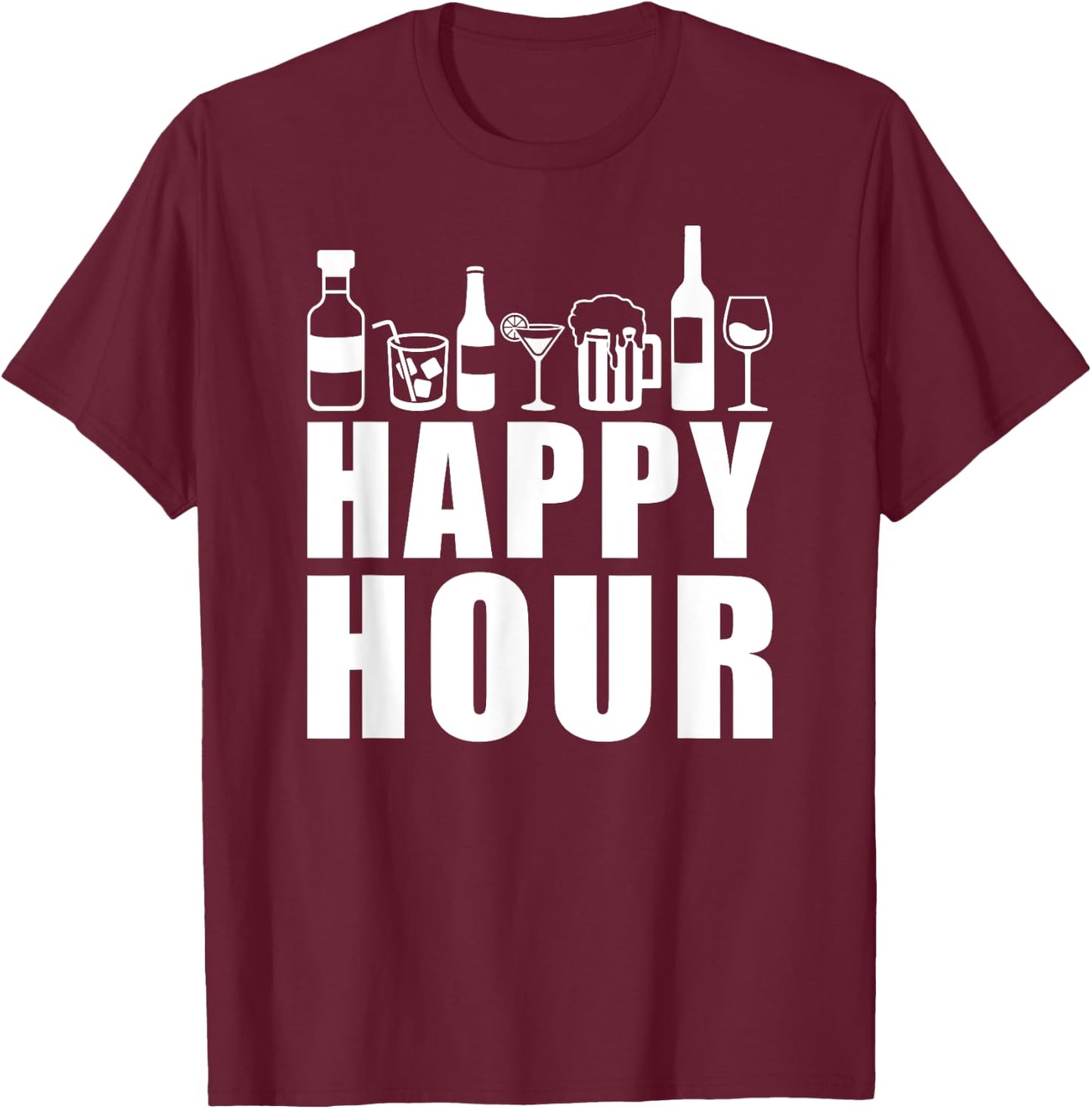 Happy Hour T-Shirt - T-Shirt | Maroon