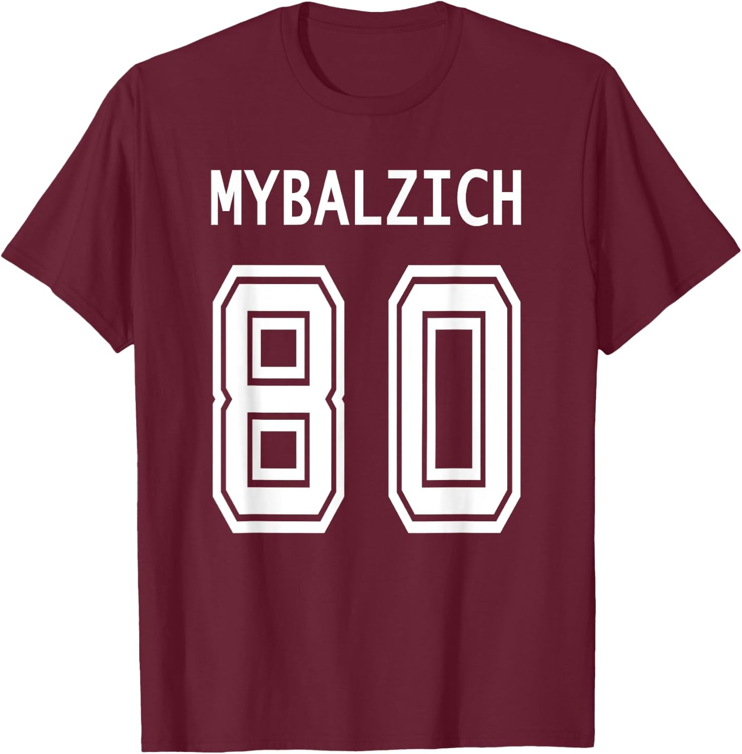Sports Player Mybalzich 84 Funny Adult T-Shirt - T-Shirt | Maroon