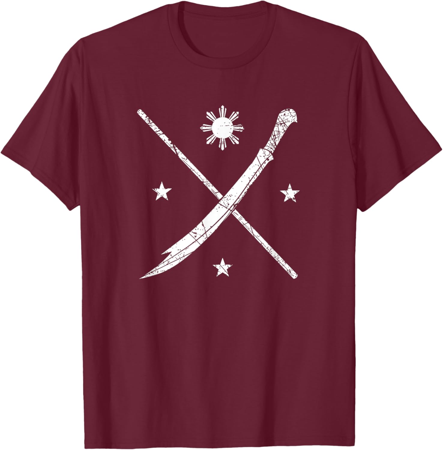 Philippines Proud Martial Arts Kali Eskrima Arnis Fighter T-Shirt - T-Shirt | Maroon