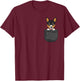 Rat Terrier Mom Dad Dog In Pocket Cute Funny Pet Lover Gift Men Women Kids T-Shirt - T-Shirt | Maroon