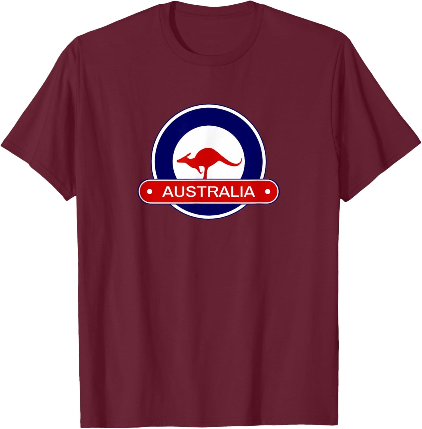Australien Air Force Roundel Country Badge RAAF T-Shirt - T-Shirt | Maroon
