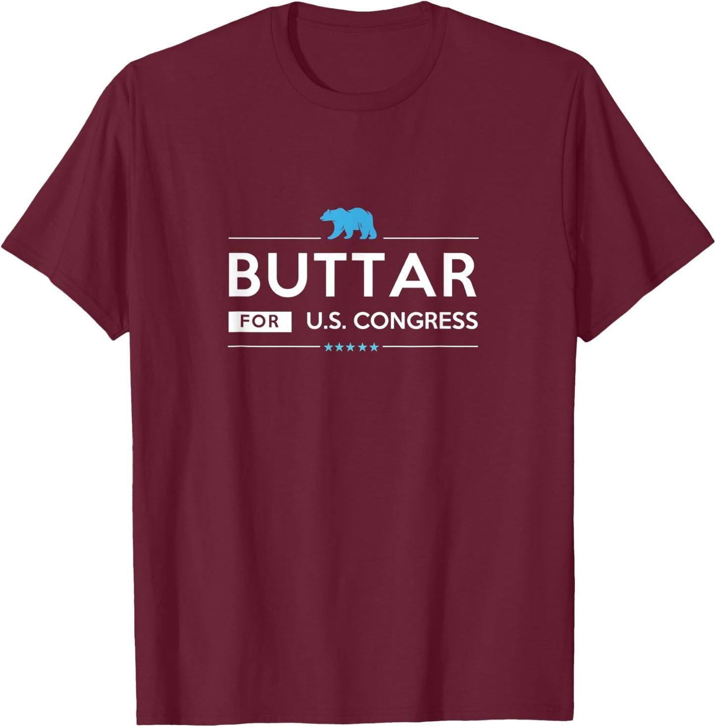 Shahid Buttar 2020 for Congress from California CA-12 T-Shirt - T-Shirt | Maroon