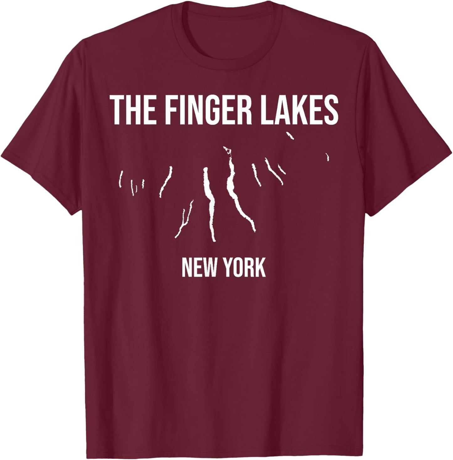 Cool The Finger Lakes New York | Funny Tourist Travel Gift T-Shirt - T-Shirt | Maroon