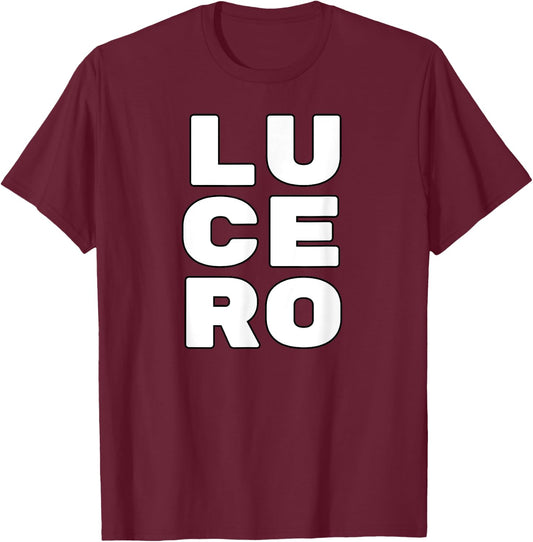 LUCERO Personalized Retro Girls Custom LUCERO Name T-Shirt - T-Shirt | Maroon