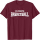 Plymouth High School Basketball Warp HS T-Shirt - T-Shirt | Maroon