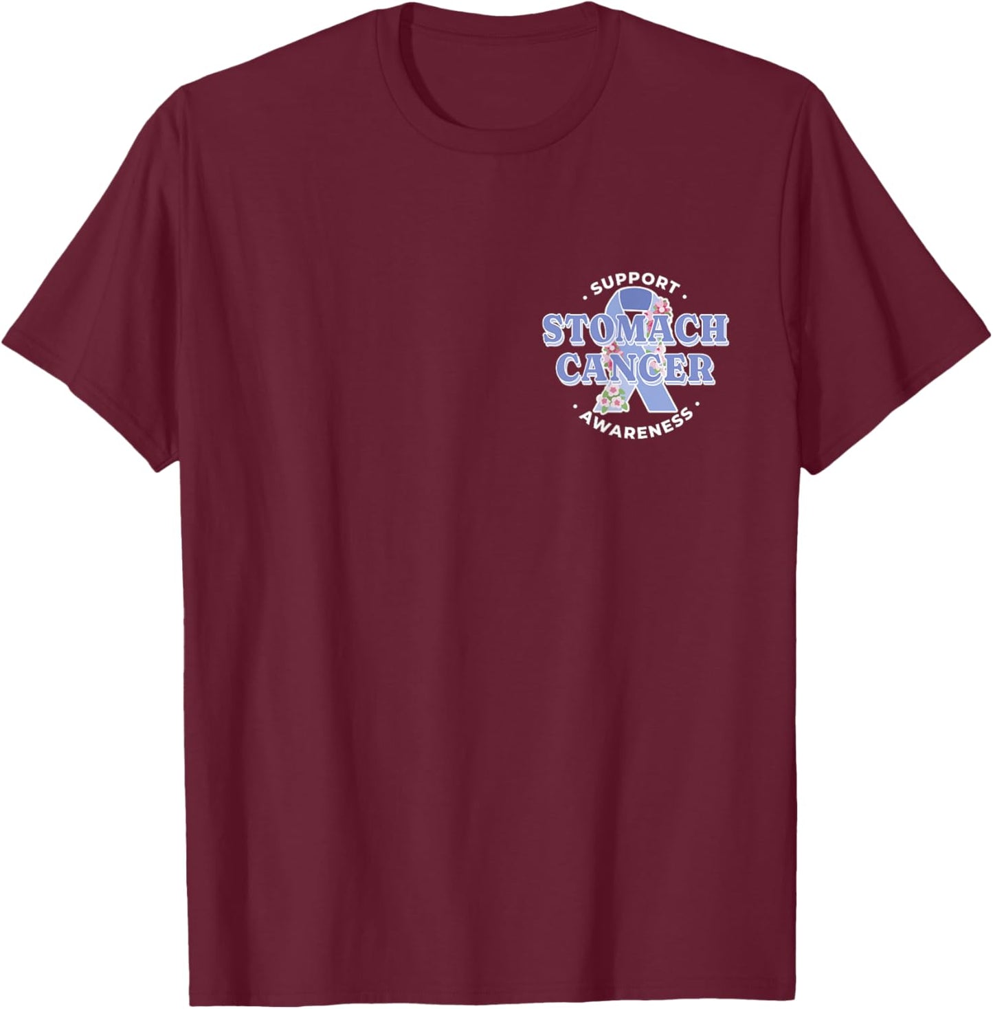 Show Your Support: Stomach Cancer Awareness T-Shirt - T-Shirt | Maroon