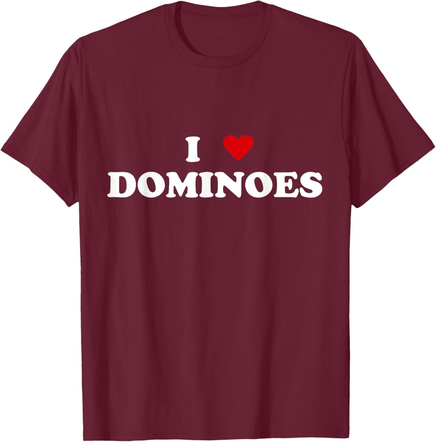 I Heart Domino Player - I Love Dominoes T-Shirt - T-Shirt | Maroon