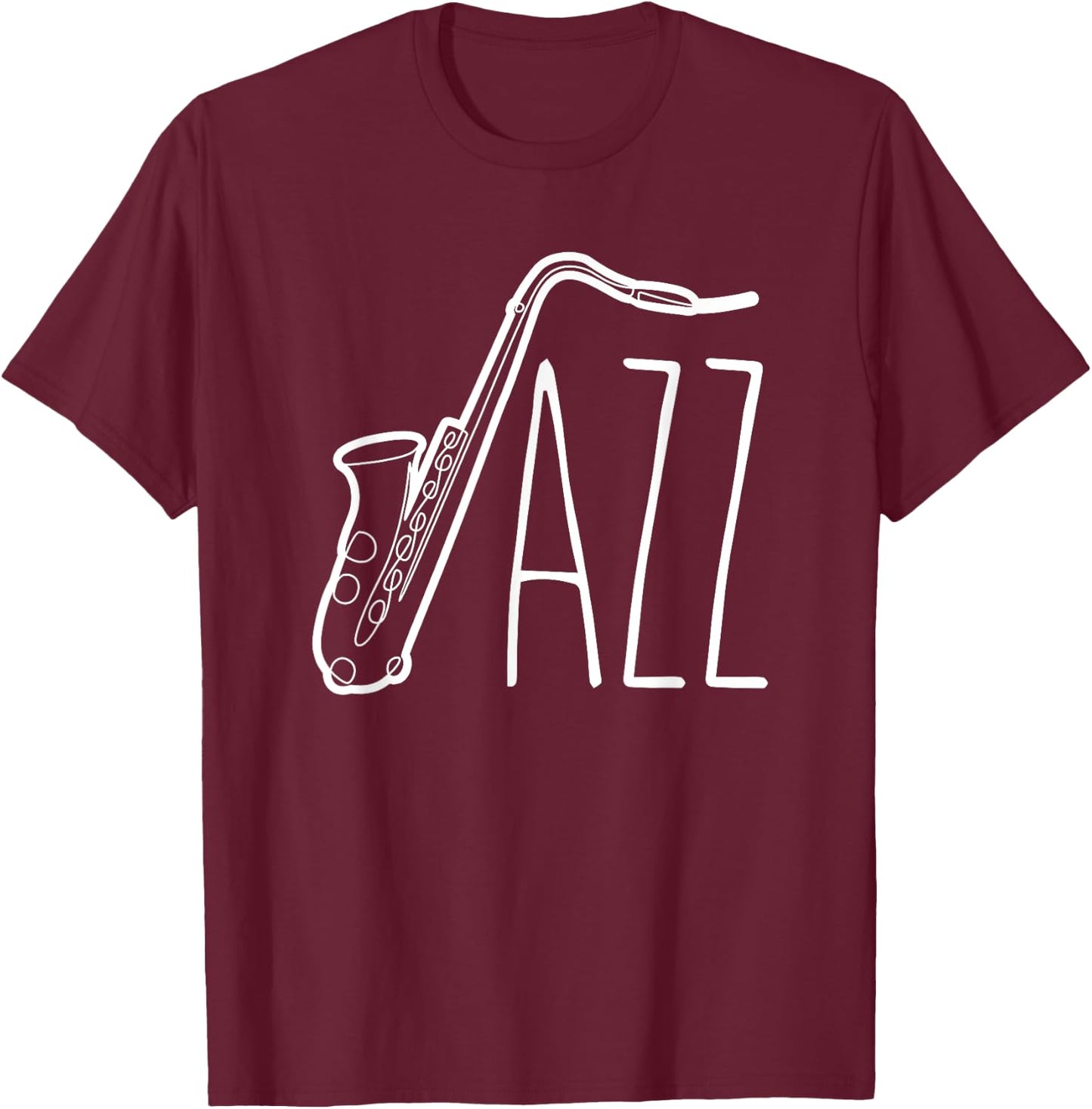 Cool Saxophone Women Jazz Music Band Musician Player T-Shirt - T-Shirt | Maroon