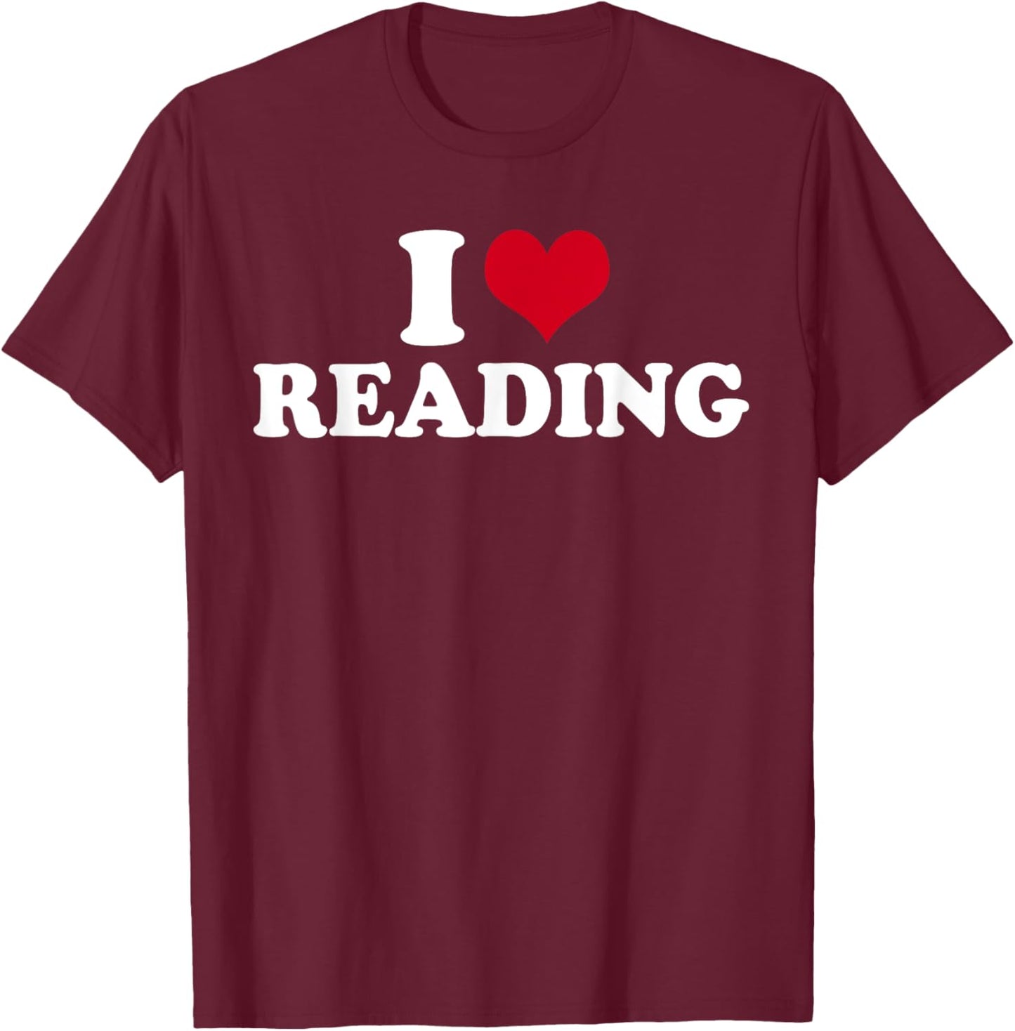 I Love Reading T-Shirt - T-Shirt | Maroon