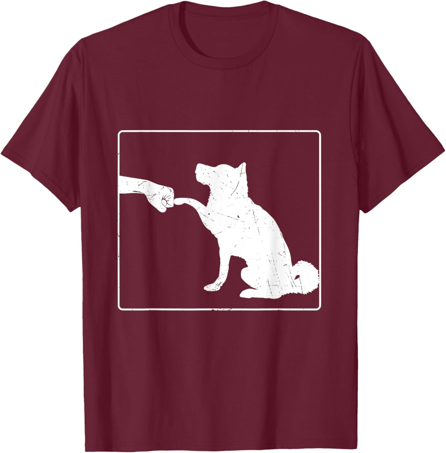 Dog Fist Bump Best Friend Dog Lover Women Girls Kids T-Shirt - T-Shirt | Maroon
