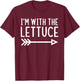I'm With The Lettuce Funny Matching Halloween Couple Costume T-Shirt - T-Shirt | Maroon