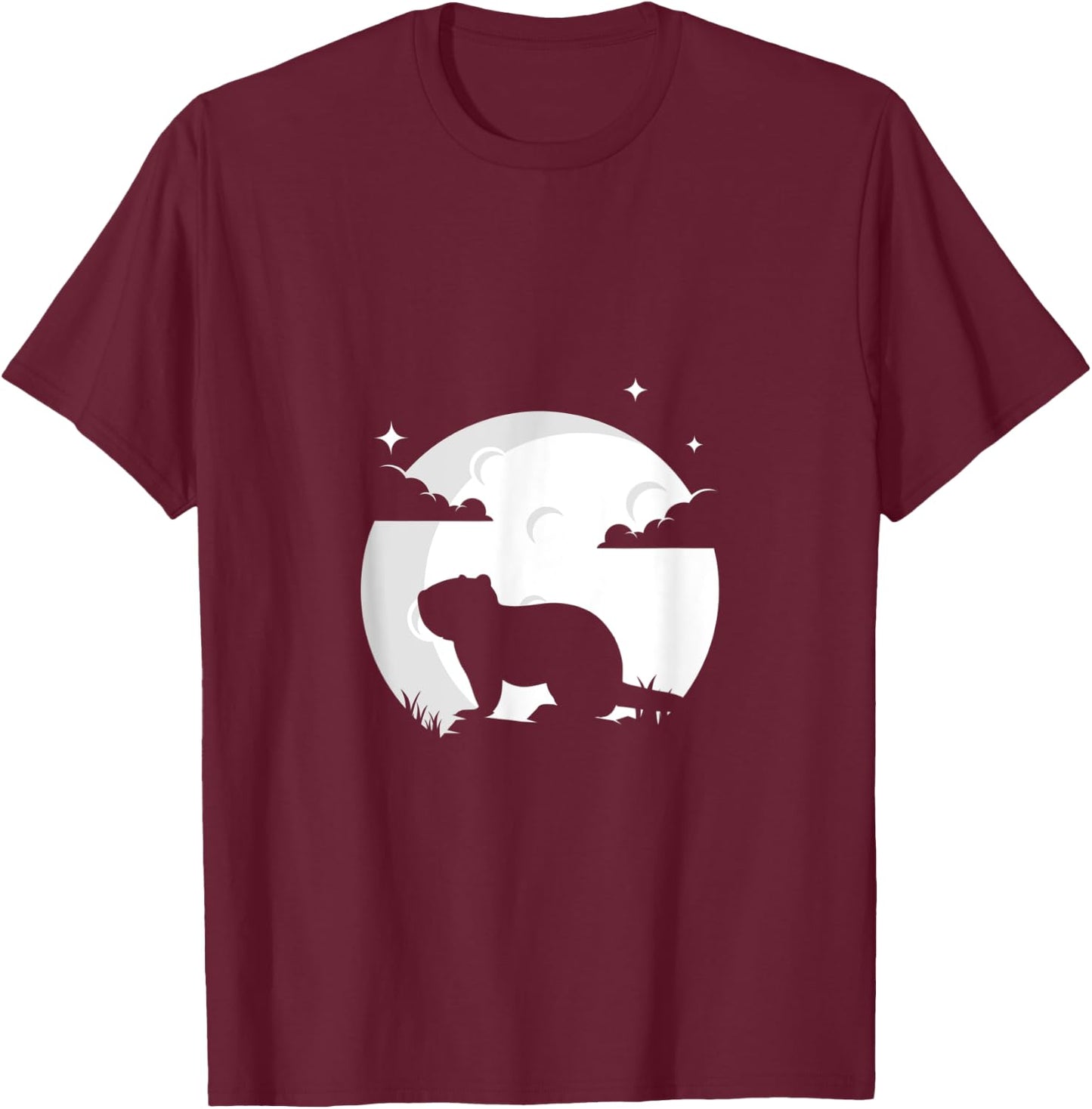 Beaver Moon Beaver Gift Pet Animal T-Shirt - T-Shirt | Maroon