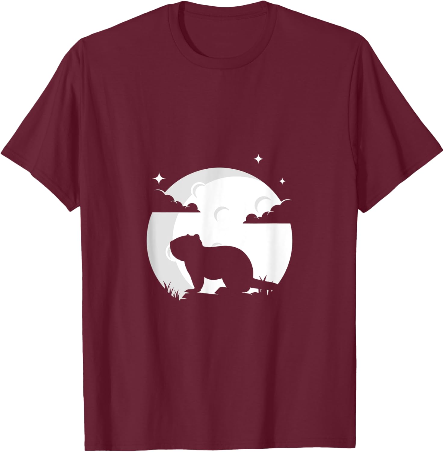Beaver Moon Beaver Gift Pet Animal T-Shirt - T-Shirt | Maroon