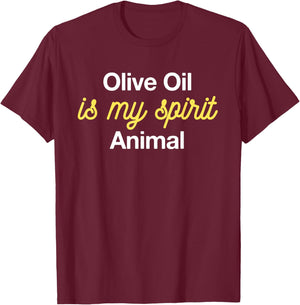 Olive Oil Enthusiast EVOO Lover Vegetarian Oleologist Expert T-Shirt - T-Shirt | Maroon