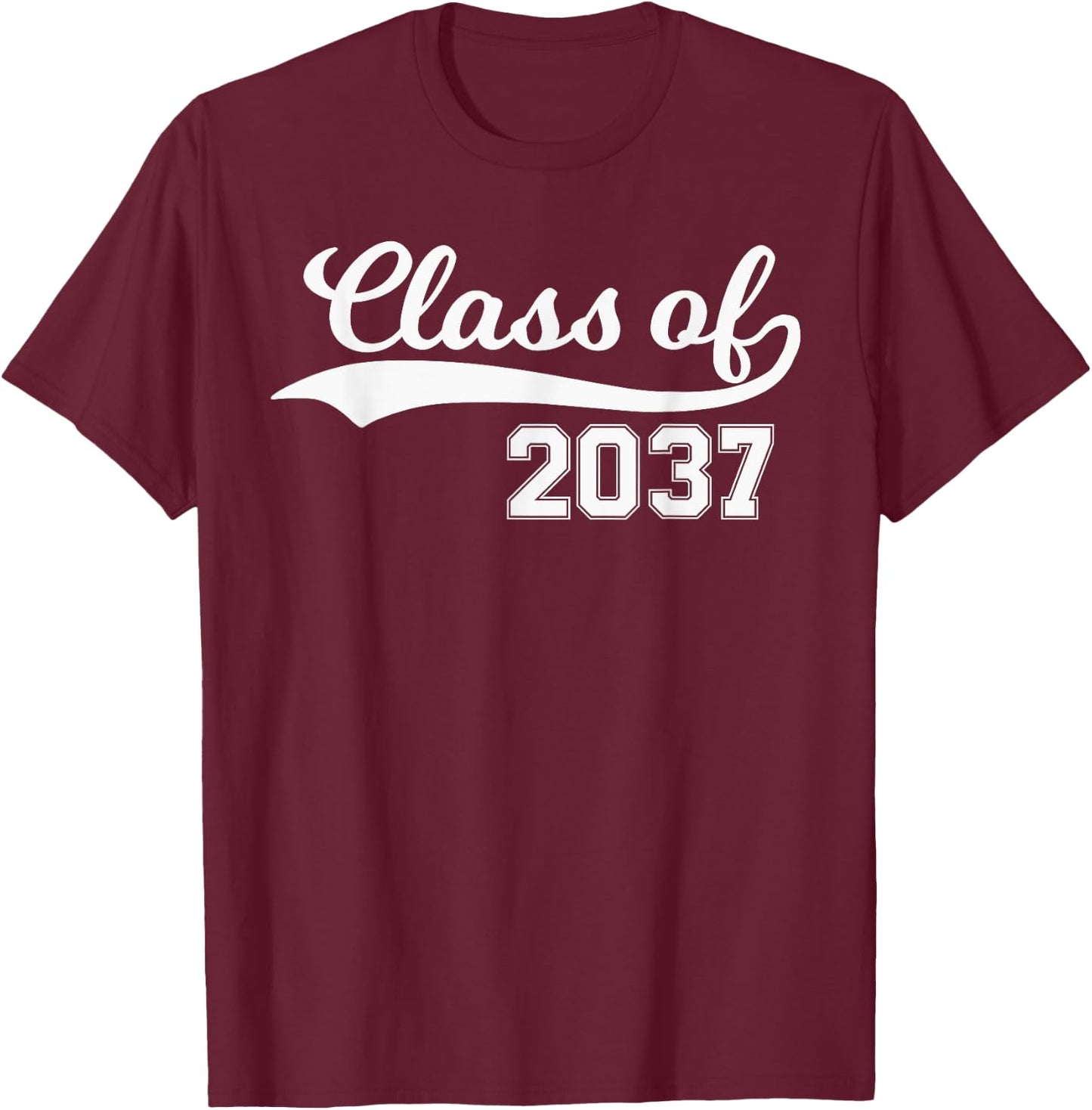 Class of 2037 Grow With Me Shirt First Day of School T-Shirt - T-Shirt | Maroon
