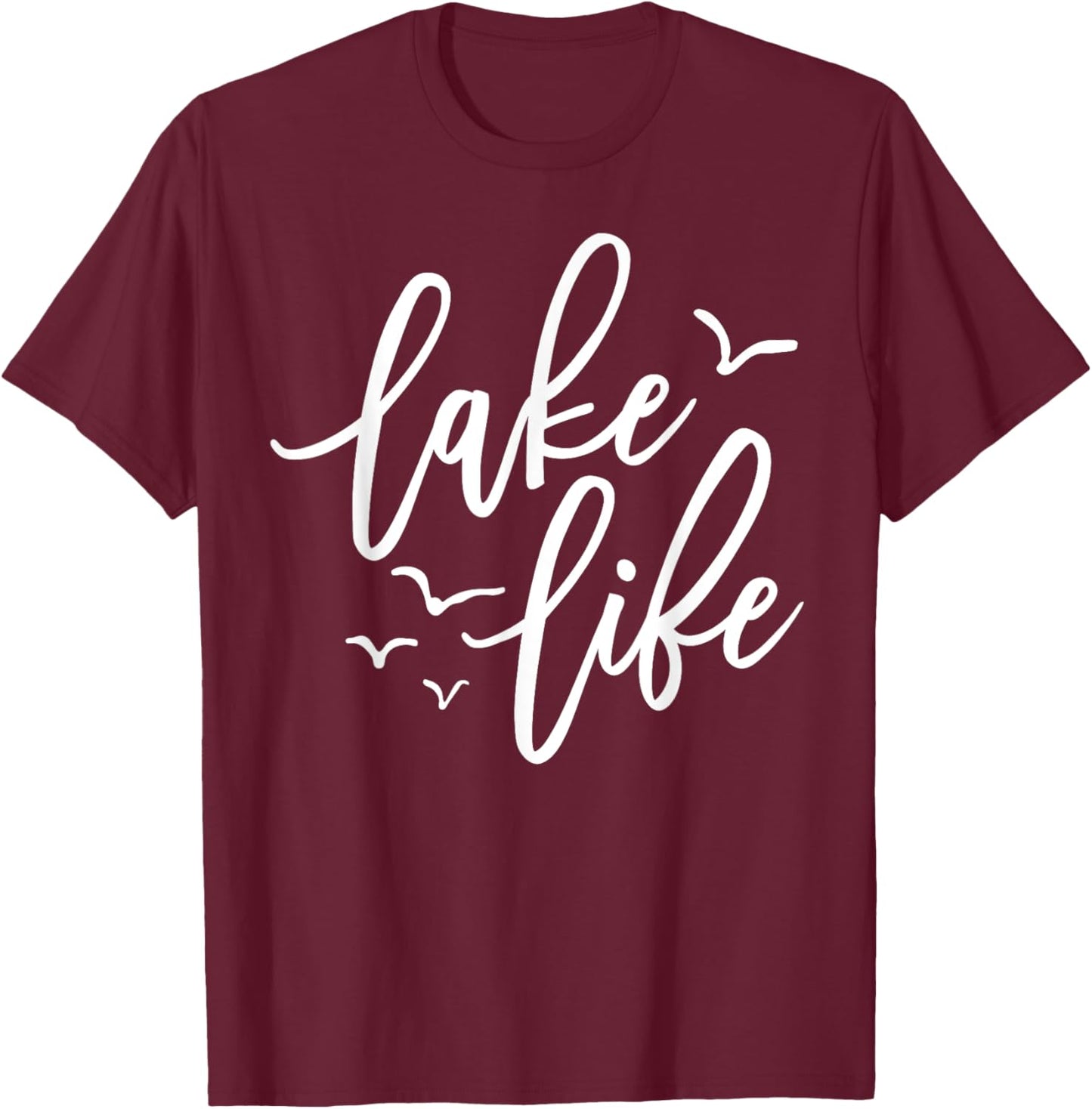 Lake Life Vibes Vacation Mode Kids Lake T-Shirt - T-Shirt | Maroon