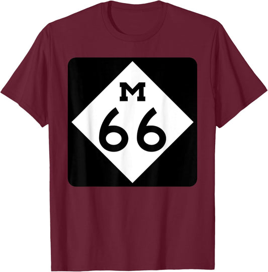 M66 Michigan Nature Lovers NOrthern Michigan UP T-Shirt - T-Shirt | Maroon