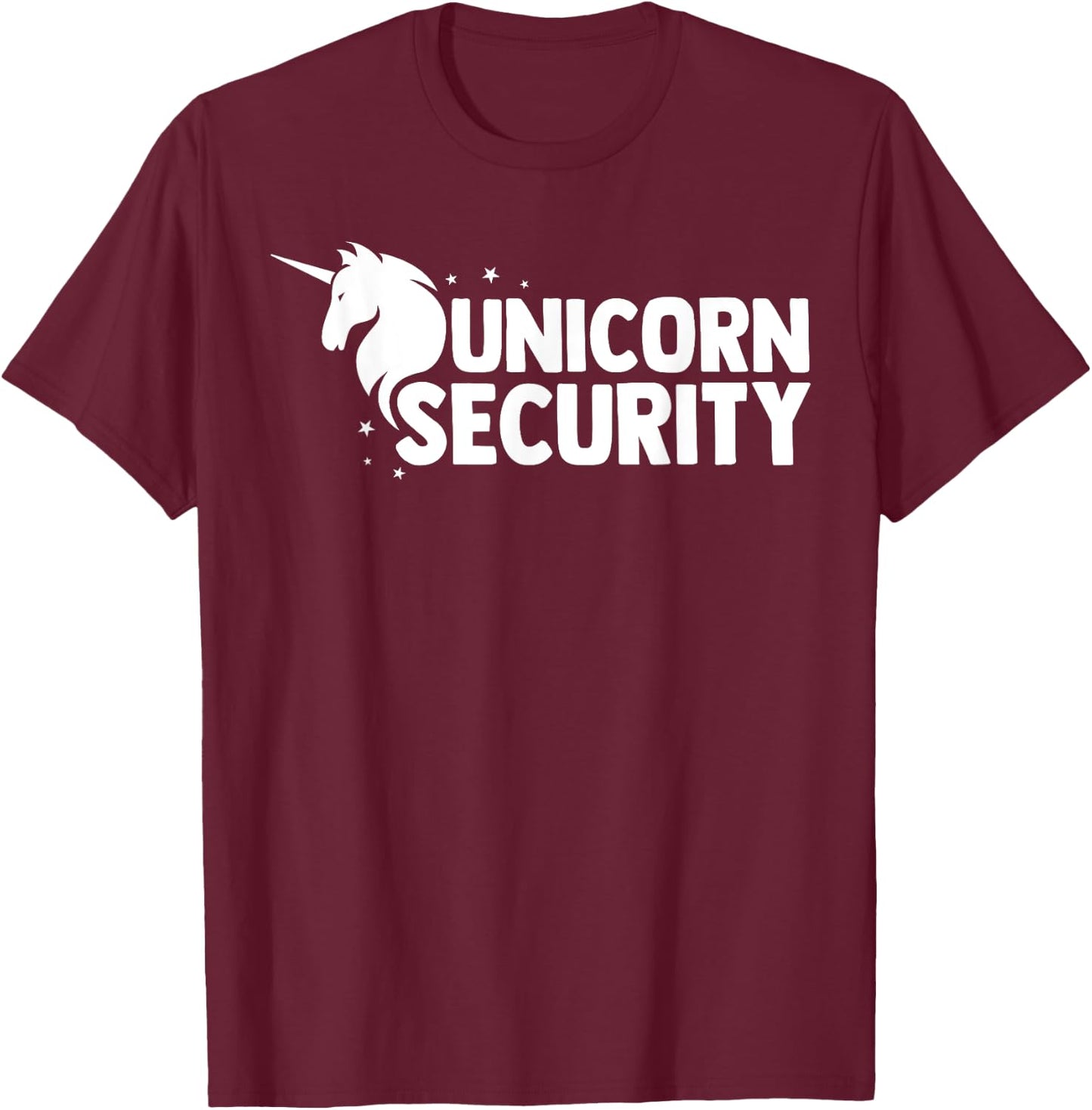 Unicorn Security Squad Symbol Funny Dad Brother Gift T-Shirt - T-Shirt | Maroon